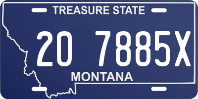 MT license plate 207885X