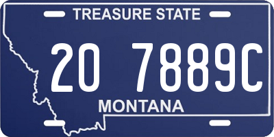 MT license plate 207889C