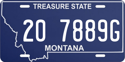 MT license plate 207889G