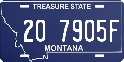 MT license plate 207905F