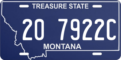 MT license plate 207922C