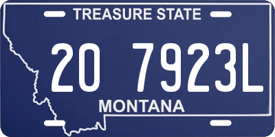 MT license plate 207923L