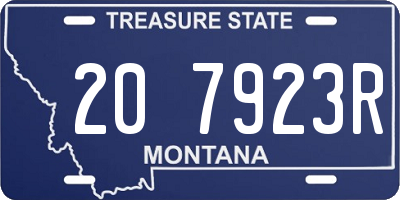 MT license plate 207923R