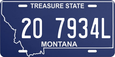 MT license plate 207934L