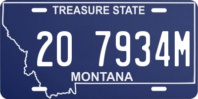 MT license plate 207934M