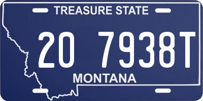 MT license plate 207938T