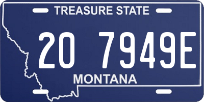 MT license plate 207949E
