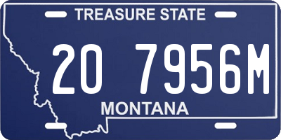 MT license plate 207956M