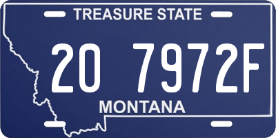 MT license plate 207972F