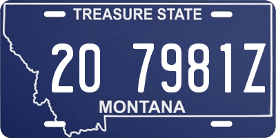 MT license plate 207981Z