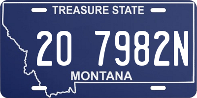 MT license plate 207982N
