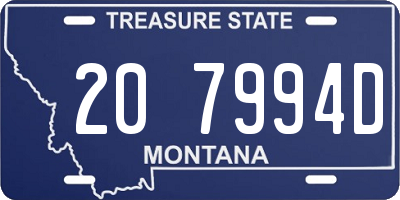 MT license plate 207994D