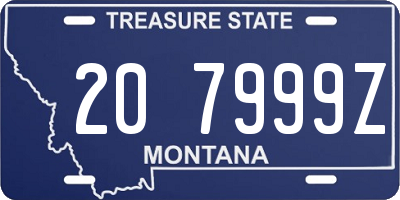 MT license plate 207999Z