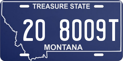 MT license plate 208009T