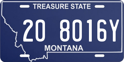 MT license plate 208016Y