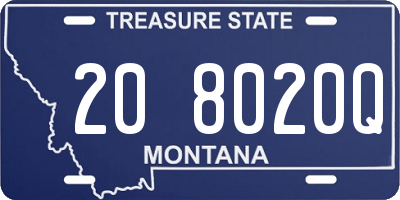 MT license plate 208020Q