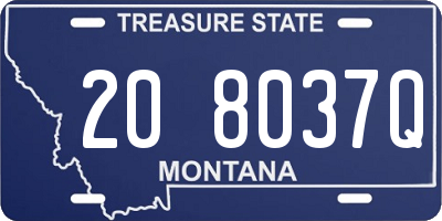 MT license plate 208037Q
