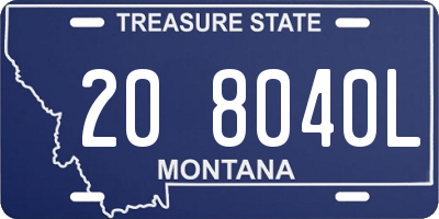MT license plate 208040L