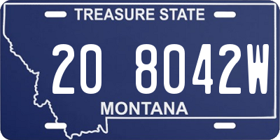 MT license plate 208042W