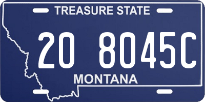 MT license plate 208045C