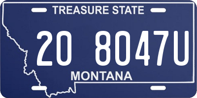 MT license plate 208047U
