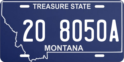 MT license plate 208050A