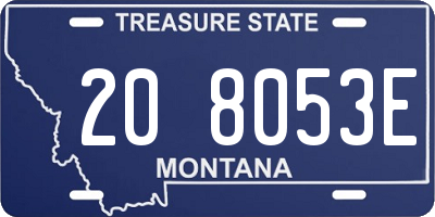 MT license plate 208053E