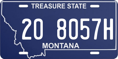 MT license plate 208057H