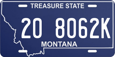 MT license plate 208062K