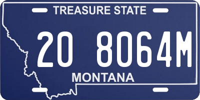 MT license plate 208064M