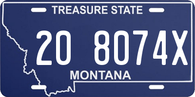MT license plate 208074X