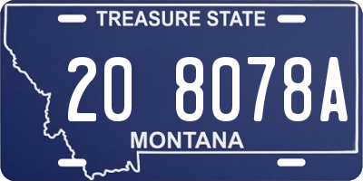 MT license plate 208078A