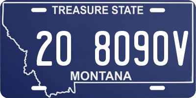 MT license plate 208090V