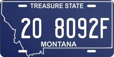 MT license plate 208092F