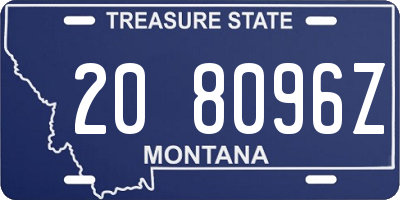 MT license plate 208096Z