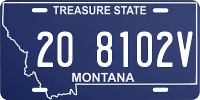 MT license plate 208102V