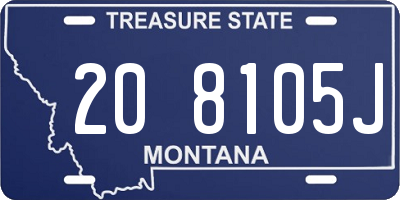 MT license plate 208105J