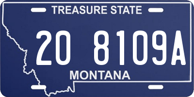 MT license plate 208109A