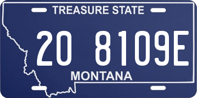 MT license plate 208109E