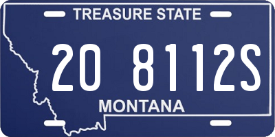 MT license plate 208112S