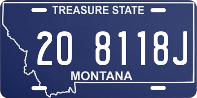 MT license plate 208118J