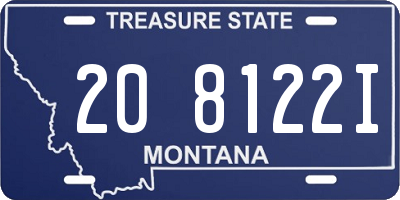 MT license plate 208122I