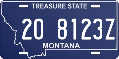 MT license plate 208123Z