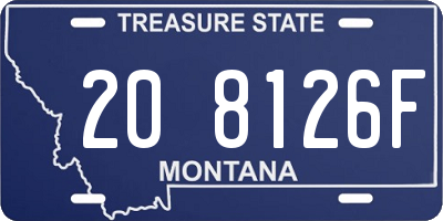MT license plate 208126F