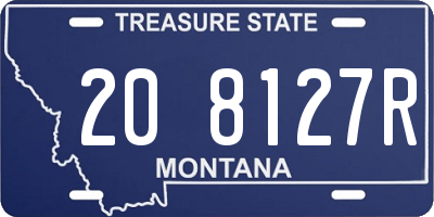 MT license plate 208127R