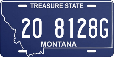 MT license plate 208128G