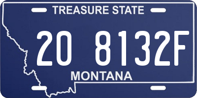 MT license plate 208132F