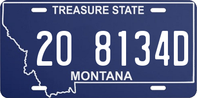 MT license plate 208134D