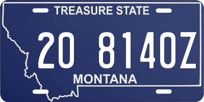 MT license plate 208140Z