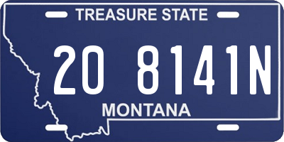 MT license plate 208141N